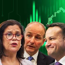 Sinn Féin support hits lowest level in three years, falling by six points, poll shows