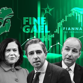 General election campaign littered with missteps sees Fine Gael support fall six points to trail Fianna Fáil and Sinn Féin